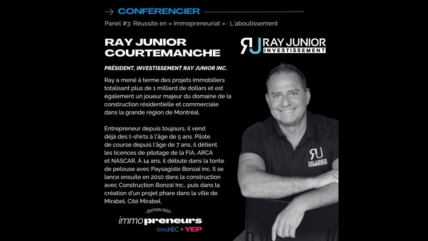 #maximecourtemanche #rayjuniorcourtemanche #invrj #investissement #investissementrayjunior #conférencerayjunior #conférence
